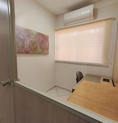 Sala privativa individual mobiliada